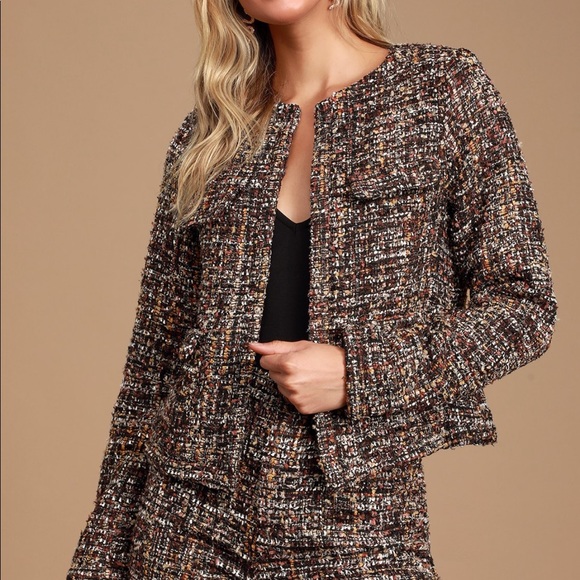 Lulus Tweed blazer & shorts set - Picture 2 of 6